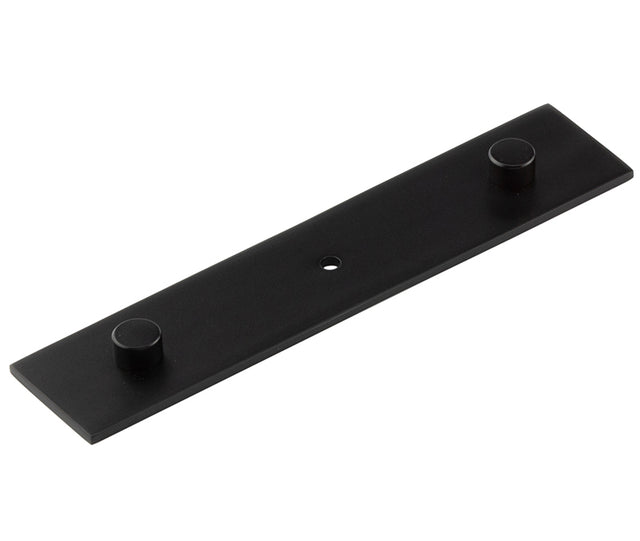 High quality image of Hoxton - Fanshaw Backplate for Cupboard Knobs 140x30mm Black Sku. HOX5090MB
