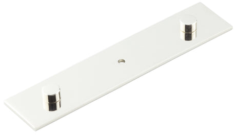 High quality image of Hoxton - Fanshaw Backplate for Cupboard Knobs 140x30mm Polished Nickel Sku. HOX5090PN