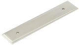 High quality image of Hoxton - Rushton Backplate for Cabinet Handles 140x30mm Satin Nickel Sku. HOX6050SN