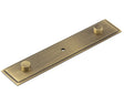High quality image of Hoxton - Rushton Backplate for Cupboard Knobs 140x30mm Antique Brass Sku. HOX6090AB
