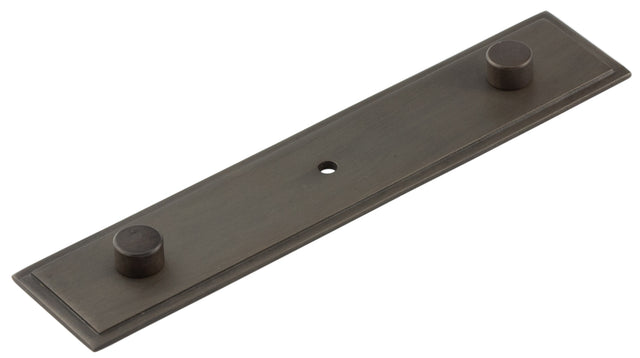 High quality image of Hoxton - Rushton Backplate for Cupboard Knobs 140x30mm Dark Bronze Sku. HOX6090DB
