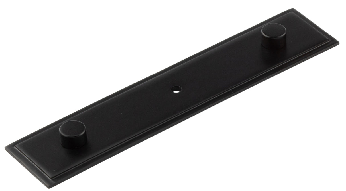 High quality image of Hoxton - Rushton Backplate for Cupboard Knobs 140x30mm Black Sku. HOX6090MB