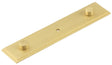 High quality image of Hoxton - Rushton Backplate for Cupboard Knobs 140x30mm Satin Brass Sku. HOX6090SB