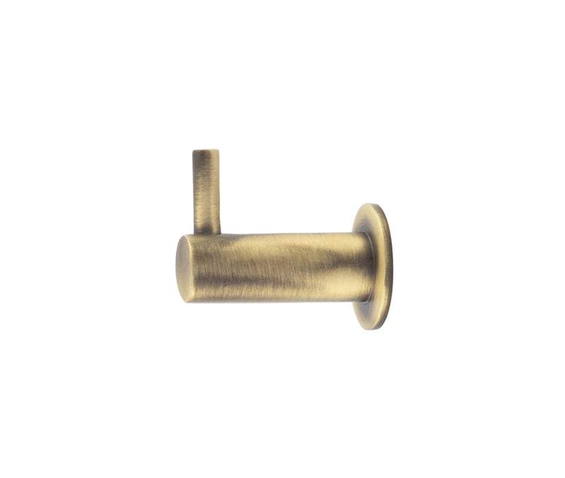 This is an image showing the Hoxton - Vestry AB 37mm Cupboard Hook with Rose available to order from Trade Door Handles in Kendal