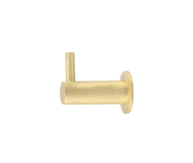 High quality image of Hoxton - Cupboard Hooks 37mm Satin Brass Sku. HOX665SB