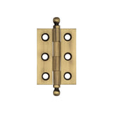 High quality image of Hoxton - Brass Finial Hinges 50x35mm Antique Brass Sku. HOX800AB