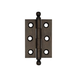 High quality image of Hoxton - Brass Finial Hinges 50x35mm Dark Bronze Sku. HOX800DB