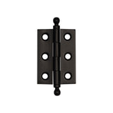High quality image of Hoxton - Brass Finial Hinges 50x35mm Black Sku. HOX800MB