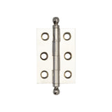 High quality image of Hoxton - Brass Finial Hinges 50x35mm Polished Nickel Sku. HOX800PN