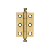High quality image of Hoxton - Brass Finial Hinges 50x35mm Satin Brass Sku. HOX800SB