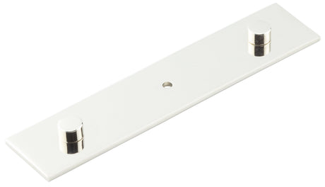 Frelan Hardware Cabinet Hardware Polished Nickel / Backplate for Cabinet Pull Handle / 140 x 30mm Hoxton - Fanshaw PN 140x30mm Backplate Concealed Screw Caps