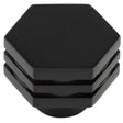 Frelan Hardware Cabinet Hardware Black / Cabinet Knobs / 30mm Dia. Hoxton - Nile MB 30mm Hex Cupboard Knob With Step Details