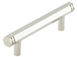 Frelan Hardware Cabinet Hardware Polished Nickel / Cabinet Pull Handles / 96mm c/c Hoxton - Nile PN 96mm Hex Cabinet Handle With End Step Detail