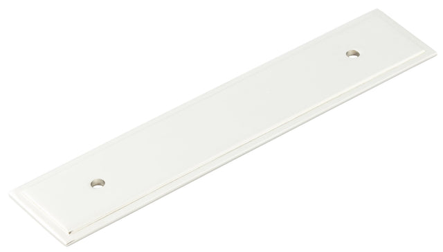 Frelan Hardware Cabinet Hardware Polished Nickel / Backplate for Cabinet Pull Handle / 96mm c/c Hoxton - Rushton PN 140x30mm Backplate for Pull Handle with 96mm Cts
