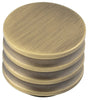 Frelan Hardware Cabinet Hardware Antique Brass / Cabinet Knobs / 30mm Dia. Hoxton - Sturt AB 30mm Cupboard Knob Grooved