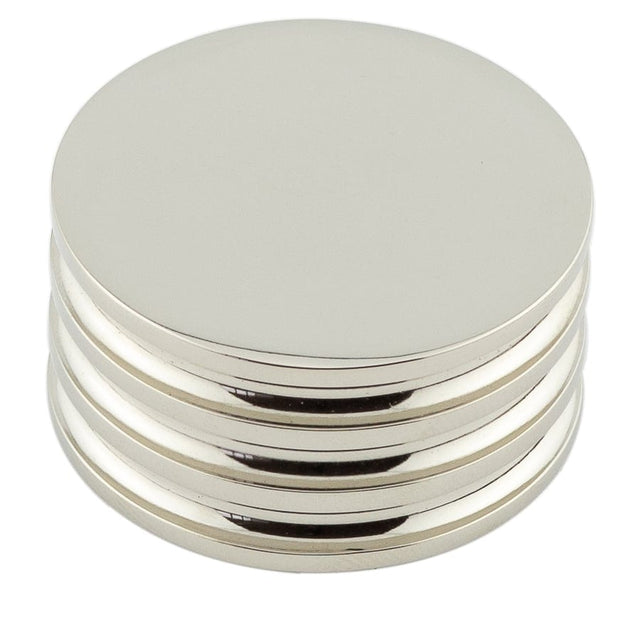 Frelan Hardware Cabinet Hardware Polished Nickel / Cabinet Knobs / 40mm Dia. Hoxton - Sturt PN 40mm Cupboard Knob Grooved