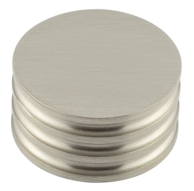 Frelan Hardware Cabinet Hardware Satin Nickel / Cabinet Knobs / 40mm Dia. Hoxton - Sturt SN 40mm Cupboard Knob Grooved