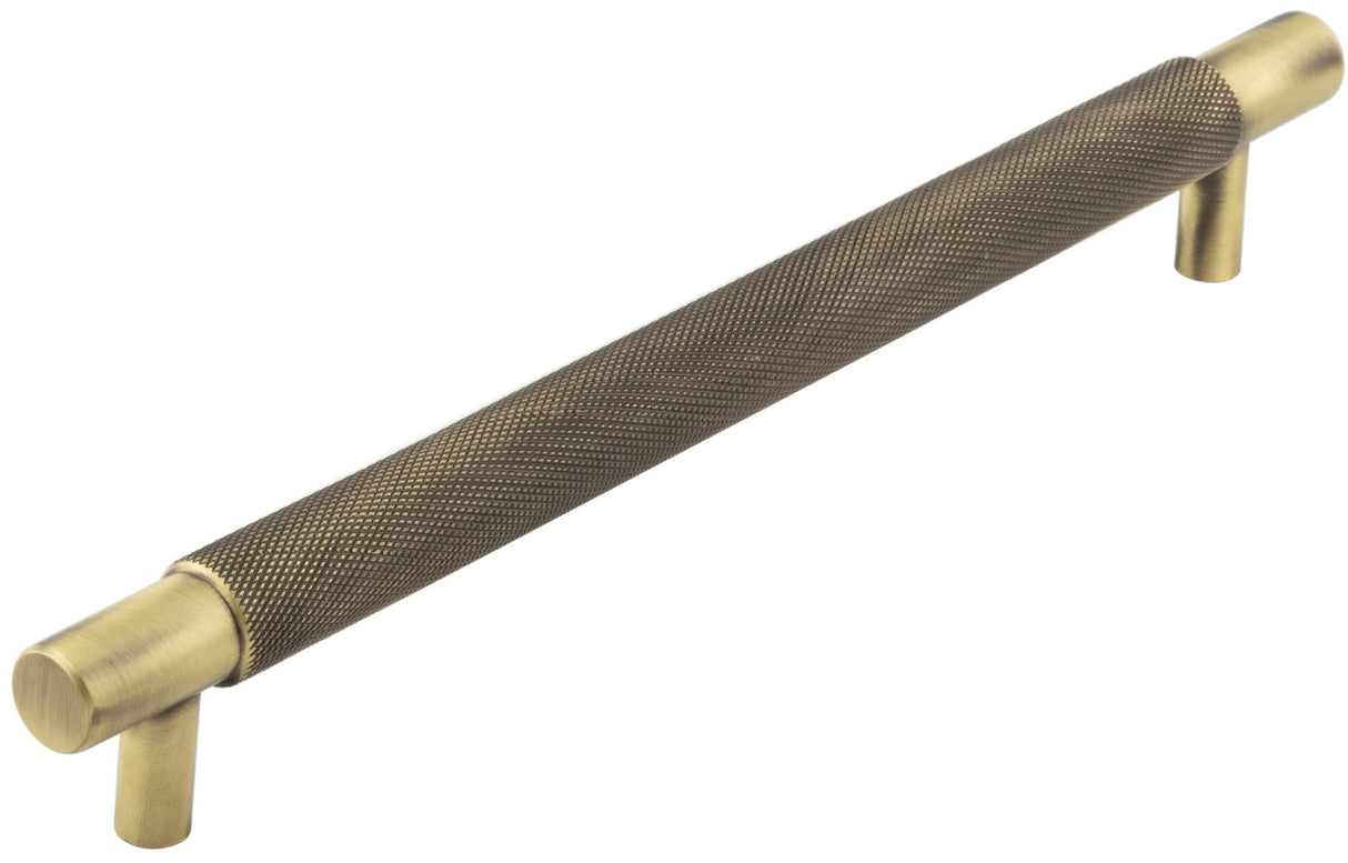 Frelan Hardware Cabinet Hardware Antique Brass / Cabinet Pull Handles / 224mm c/c Hoxton - Taplow AB 224mm Diamond Knurled Cabinet Handle