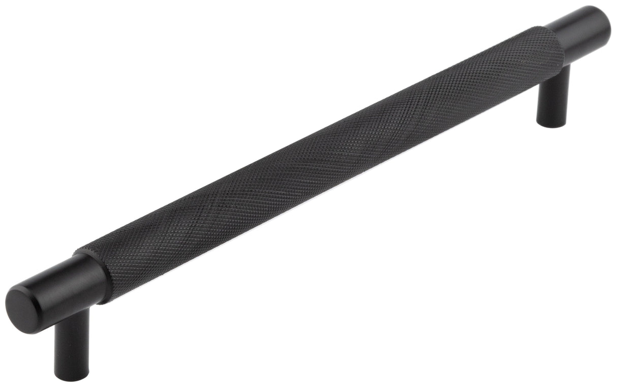 Frelan Hardware Cabinet Hardware Black / Cabinet Pull Handles / 224mm c/c Hoxton - Taplow MB 224mm Diamond Knurled Cabinet Handle