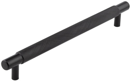 Frelan Hardware Cabinet Hardware Black / Cabinet Pull Handles / 224mm c/c Hoxton - Taplow MB 224mm Diamond Knurled Cabinet Handle