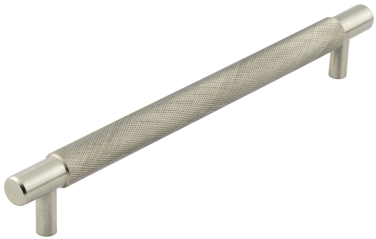 Frelan Hardware Cabinet Hardware Satin Nickel / Cabinet Pull Handles / 224mm c/c Hoxton - Taplow SN 224mm Diamond Knurled Cabinet Handle