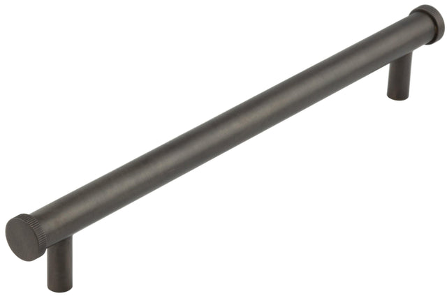 Frelan Hardware Cabinet Hardware Dark Bronze / Cabinet Pull Handles Hoxton - Thaxted DB 244mm Line Knurled End Caps Cabinet handles