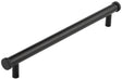 Frelan Hardware Cabinet Hardware Black / Cabinet Pull Handles / 224mm c/c Hoxton - Thaxted MB 224mm Line Knurled End Caps Cabinet handles