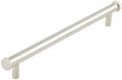 Frelan Hardware Cabinet Hardware Polished Nickel / Cabinet Pull Handles / 224mm c/c Hoxton - Thaxted PN 224mm Line Knurled End Caps Cabinet handles