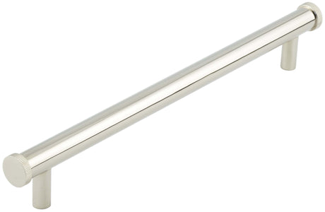 Frelan Hardware Cabinet Hardware Polished Nickel / Cabinet Pull Handles / 224mm c/c Hoxton - Thaxted PN 224mm Line Knurled End Caps Cabinet handles
