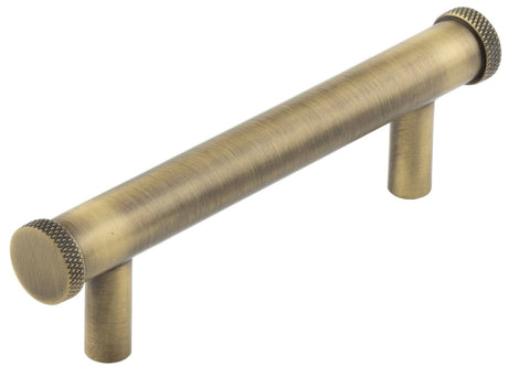 Frelan Hardware Cabinet Hardware Antique Brass / Cabinet Pull Handles / 96mm c/c Hoxton - Wenlock AB 96mm Diamond Knurled End Cap Cabinet Handle