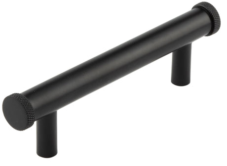 Frelan Hardware Cabinet Hardware Black / Cabinet Pull Handles / 96mm c/c Hoxton - Wenlock MB 96mm Diamond Knurled End Cap Cabinet Handle