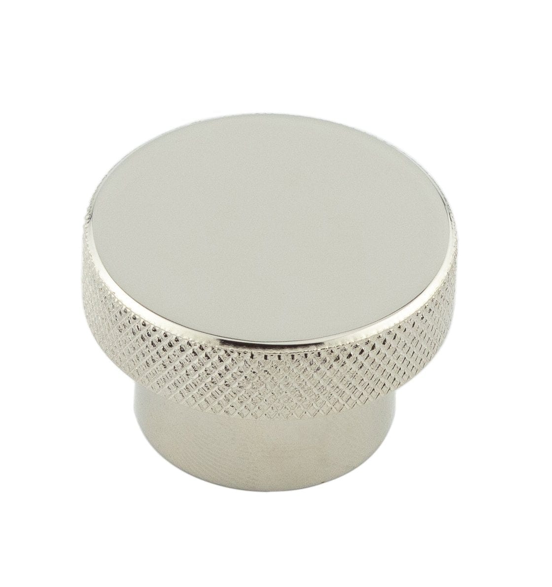 Frelan Hardware Cabinet Hardware Polished Nickel / Cabinet Knobs / 40mm Dia. Hoxton - Wenlock PN 40mm Diamond Knurled Cupboard Knob