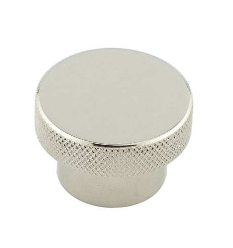 Frelan Hardware Cabinet Hardware Polished Nickel / Cabinet Knobs / 40mm Dia. Hoxton - Wenlock PN 40mm Diamond Knurled Cupboard Knob