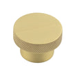 Frelan Hardware Cabinet Hardware Satin Brass / Cabinet Knobs / 40mm Dia. Hoxton - Wenlock SB 40mm Diamond Knurled Cupboard Knob