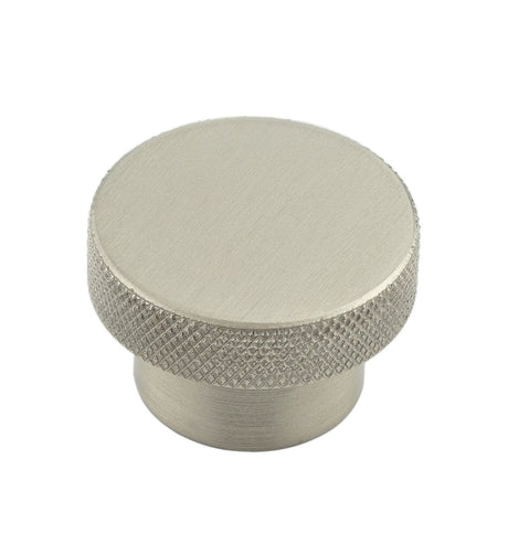 Frelan Hardware Cabinet Hardware Satin Nickel / Cabinet Knobs / 40mm Dia. Hoxton - Wenlock SN 40mm Diamond Knurled Cupboard Knob
