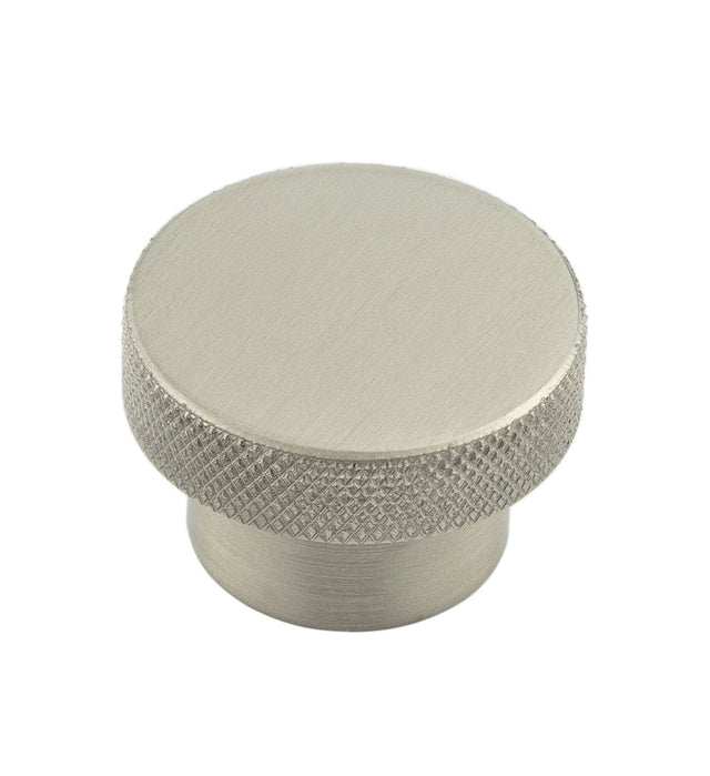 Frelan Hardware Cabinet Hardware Satin Nickel / Cabinet Knobs / 40mm Dia. Hoxton - Wenlock SN 40mm Diamond Knurled Cupboard Knob