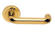 High quality image of Manital - Studio H Lever on Round rose - Polished Brass | Sku. aq2 | Trade Door Handles.