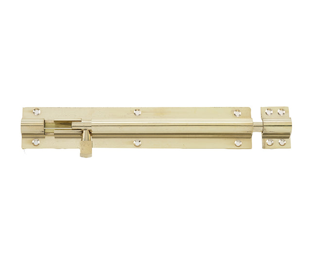 High quality image of Frelan - Jedo Brass Heavy Straight Barrel Bolts 200x38mm Polished Brass Sku. J1001PB-8