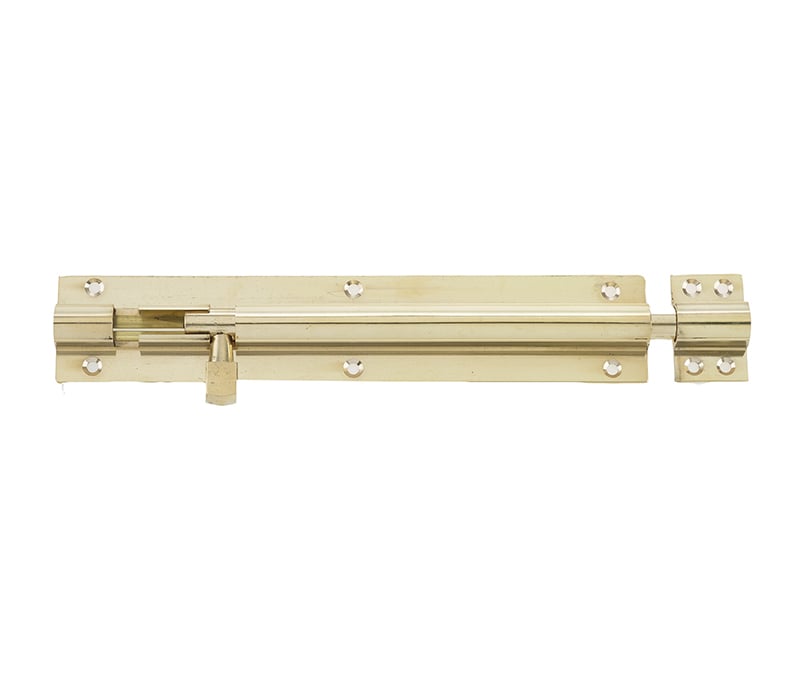 This is an image showing the Frelan - 200x38mm PB STR Barrel bolt available to order from Trade Door Handles in Kendal