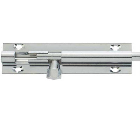 High quality image of Frelan - Jedo Brass Heavy Straight Barrel Bolts 152x38mm Polished Chrome Sku. J1001PC-6