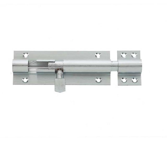 This is an image showing the Frelan - 100x38mm SC STR Barrel Bolt available to order from Trade Door Handles in Kendal