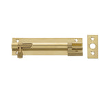 High quality image of Frelan - Jedo Brass Necked Barrel Bolts 75x25mm Polished Brass Sku. J1002BD