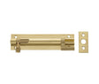 This is an image showing the Frelan - 100x25mm PB NKD Barrel bolt available to order from Trade Door Handles in Kendal