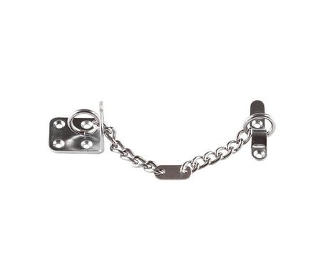 This is an image showing the Frelan - Security Door Chain - Satin Chrome available to order from Trade Door Handles in Kendal