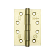 High quality image of Frelan - Jedo Grade 7 Steel Heavy Duty Button Tip Hinges 102x76x2.5mm Electro Brassed Sku. J451BT-EB