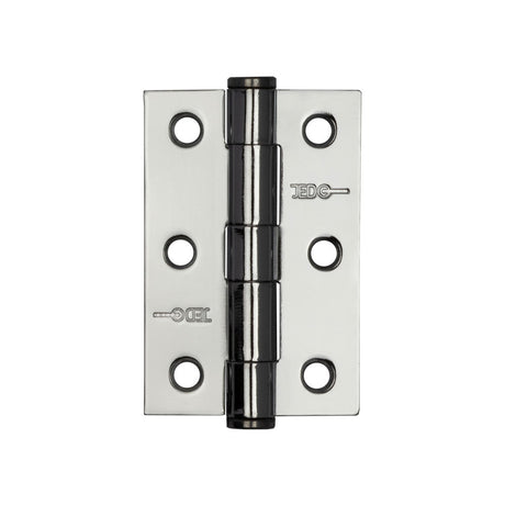 High quality image of Frelan - Jedo Grade 7 Steel Heavy Duty Button Tip Hinges 76x50x2mm Polished Chrome Sku. J452BT-PC