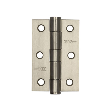 High quality image of Frelan - Jedo Grade 7 Steel Heavy Duty Button Tip Hinges 76x50x2mm Satin Nickel Sku. J452BT-SN