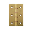 This is an image showing the Frelan - 76x50x3mm PB DPBW HINGE available to order from Trade Door Handles in Kendal