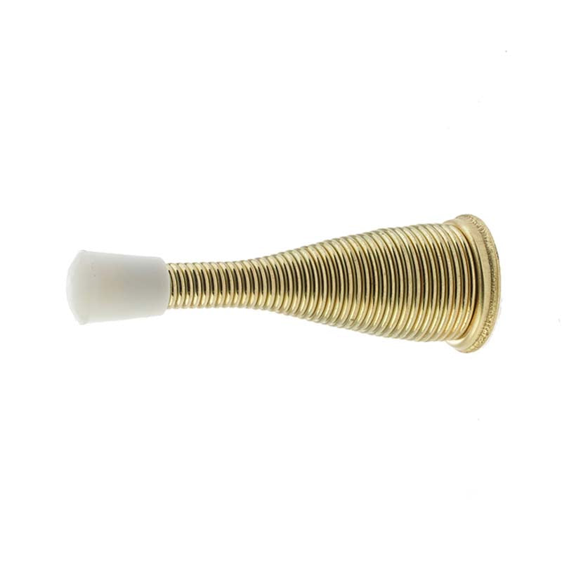 High quality image of Frelan - Wall Mounted Spring Door Stop - Electro Brass | Sku. j739heb | available to order from Trade Door Handles in Kendal.