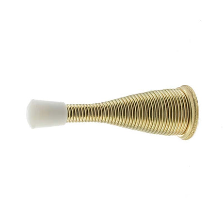 High quality image of Frelan - Wall Mounted Spring Door Stop - Electro Brass | Sku. j739heb | available to order from Trade Door Handles in Kendal.